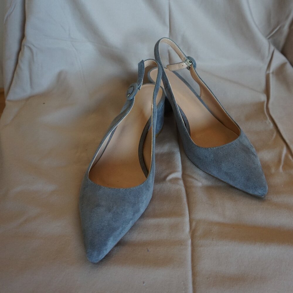 Block Heel Slingback Pumps